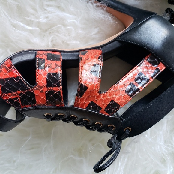 Rebecca Minkoff orange black pumps - Picture 4 of 5